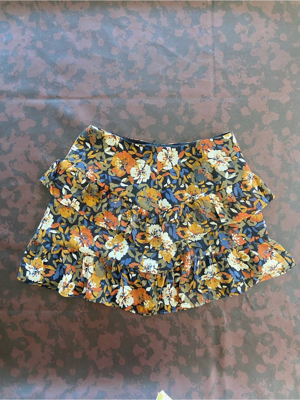 Sadie & Sage Floral Ruffle Skirt